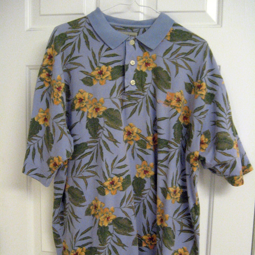 Cutter & Buck Floral Crescent Pointe Golf Polo L